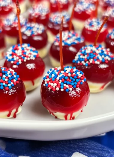 Red, White, and Blue Drunken Cherries