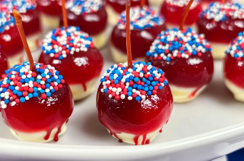 Red, White, and Blue Drunken Cherries