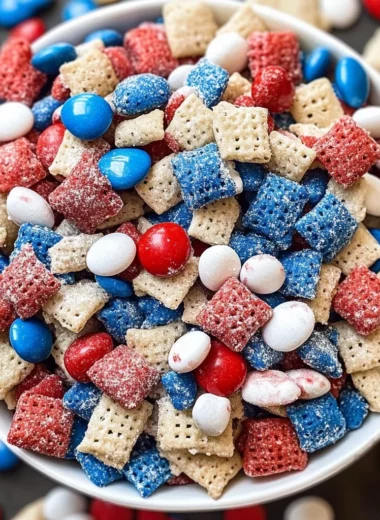 Red, White, and Blue Muddy Buddies