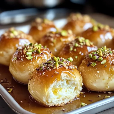 Ricotta pistachio honey bites