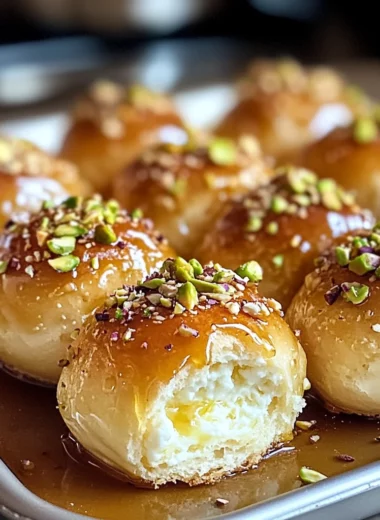 Ricotta pistachio honey bites
