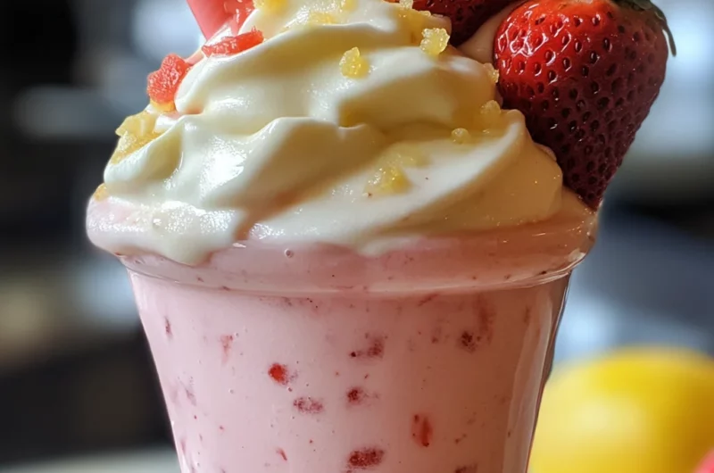 Strawberry Frosted Lemonade.