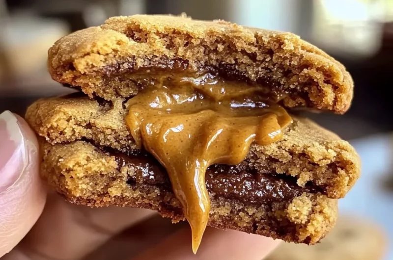 Stuffed Biscoff Butter Lava Cookies