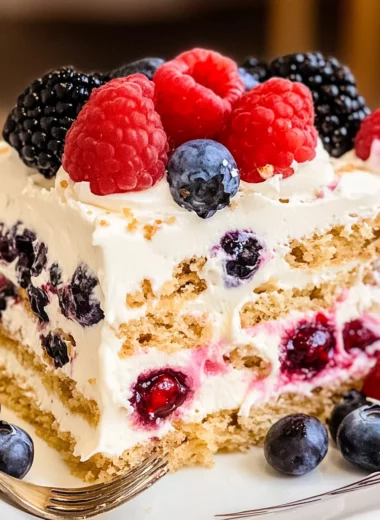 Triple Berry Icebox Cake