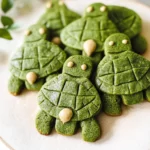 Turtle-Shaped Vegan Matcha Cookies (vegan, gluten free, wfpb)