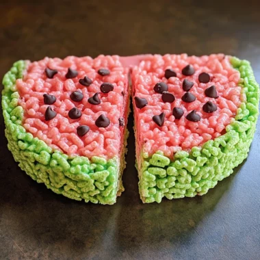 Watermelon Rice Krispies Treats