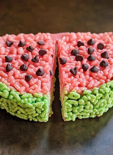 Watermelon Rice Krispies Treats