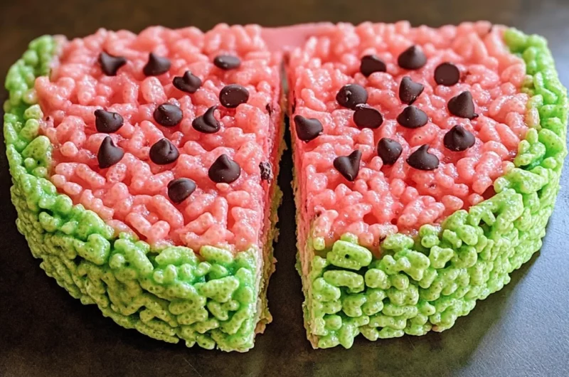 Watermelon Rice Krispies Treats