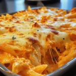 30-Minute Creamy Buffalo Chicken Pasta Bake