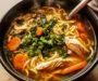 Aromatic Ginger Scallion Chicken Noodle Soup