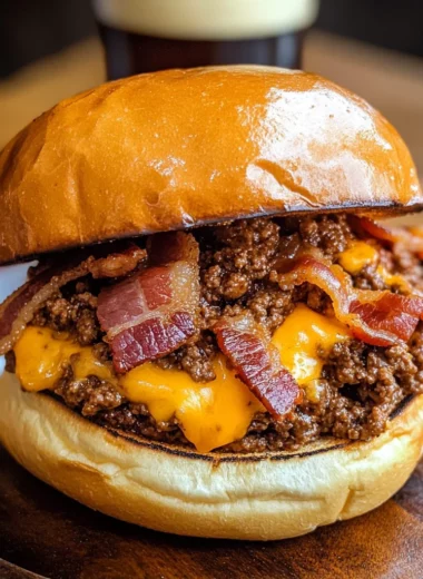 Bacon, Beer and Cheese Sloppy Joes