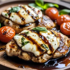 Balsamic Baked Chicken Breast with Mozzarella Cheese