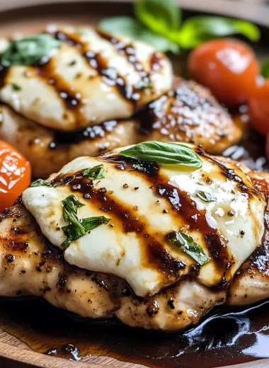 Balsamic Baked Chicken Breast with Mozzarella Cheese Recipe