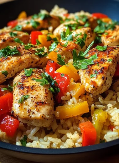Cajun Chicken Pepper Jack Rice Skillet