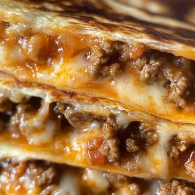 Cheesy Beef Quesadillas