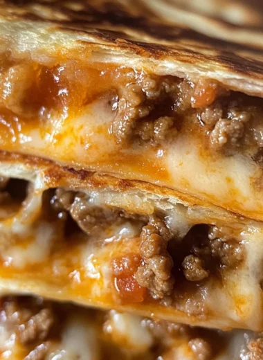 Cheesy Beef Quesadillas