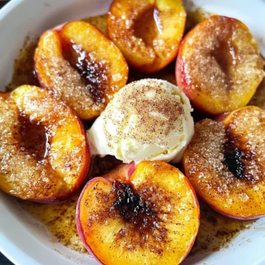 Cinnamon Sugar Baked Peaches