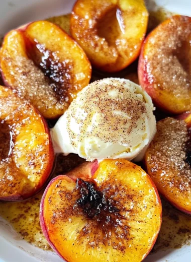 Cinnamon Sugar Baked Peaches