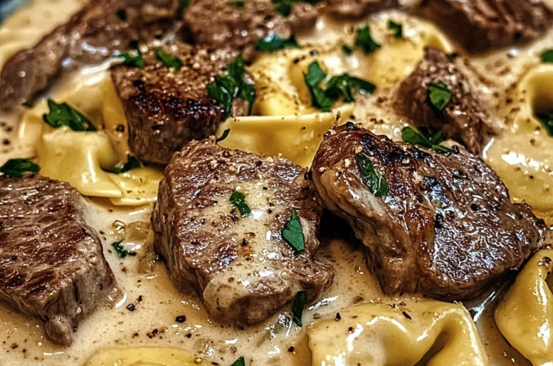 Cracked Garlic Steak Tortellini in Creamhouse Sauce Bliss