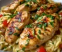 Creamy Cajun Garlic Butter Chicken Orzo