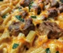 Creamy Honey Buffalo Steak Pasta Bake