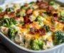 Creamy Low Carb Chicken Casserole with Broccoli and Bacon