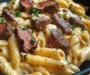 Creamy Ranch Steak & Mozzarella Garlic Butter Pasta