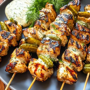Dill Pickle Ranch Chicken Skewers