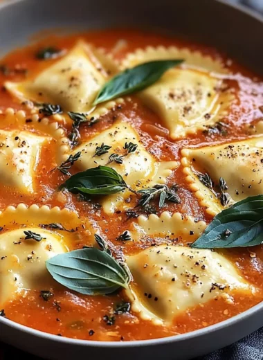 Easy Tuscan Ravioli Soup - theamazingfood