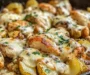 Garlic Parmesan Chicken and Potatoes Skillet