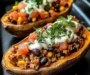 Ground Turkey Stuffed Sweet Potatoes