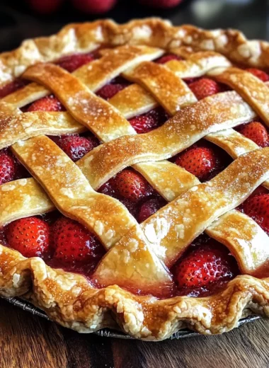 Homemade Strawberry Rhubarb Pie Recipe with Easy Butter Lattice Crust