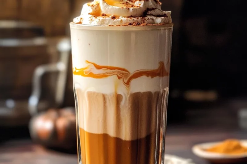 Iced Pumpkin Cream Chai Tea Latte (Starbucks Inspired)