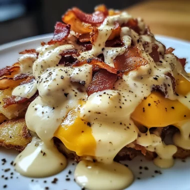 Irresistible Breakfast Poutine with Hollandaise Sauce Delight