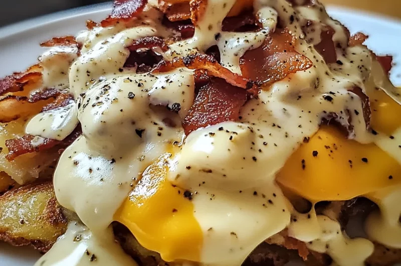 Irresistible Breakfast Poutine with Hollandaise Sauce Delight