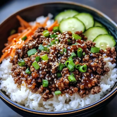 Korean Ground Beef Rice Bowls