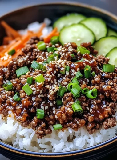 Korean Ground Beef Rice Bowls