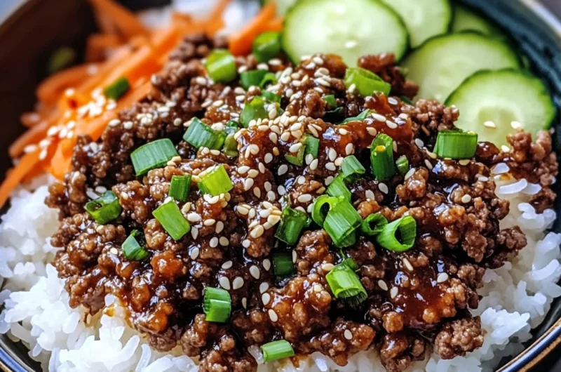 Korean Ground Beef Rice Bowls