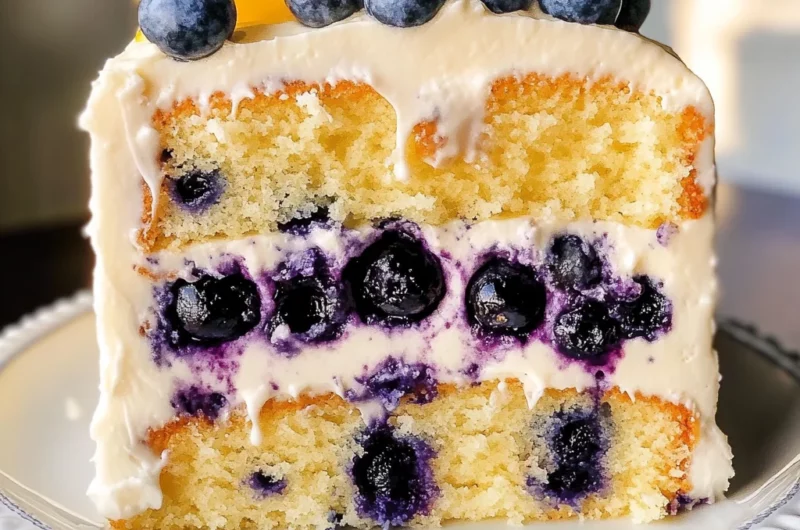Lemon Blueberry Layer Cake