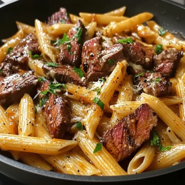 One-Pan Bold Honey BBQ Steak Penne