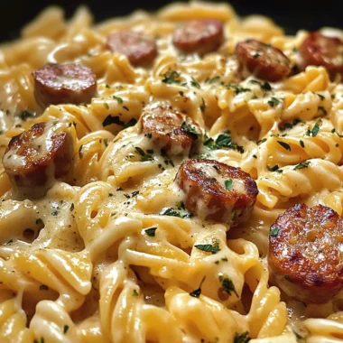 One-Pan White Cheddar Ranch Sausage Magic Pasta