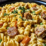 One-Pot Cheddar Ranch Chicken and Sausage Rotini
