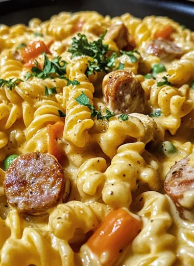 One-Pot Cheddar Ranch Chicken and Sausage Rotini