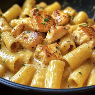 One-Pot Creamy Honey Garlic Chicken Rigatoni