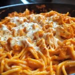 One-Pot Honey Butter Buffalo Chicken & Mozzarella Pasta
