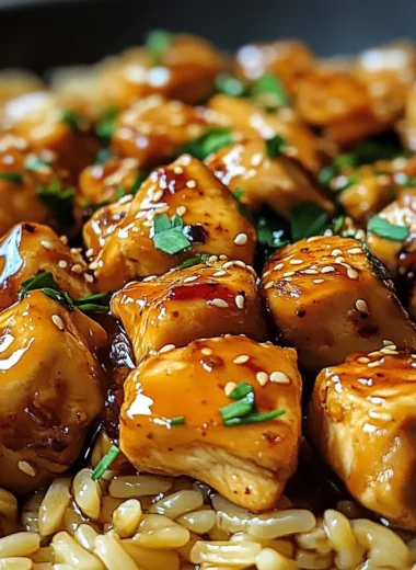 One-Pot Sassy Honey Garlic Chicken & Rice Pasta