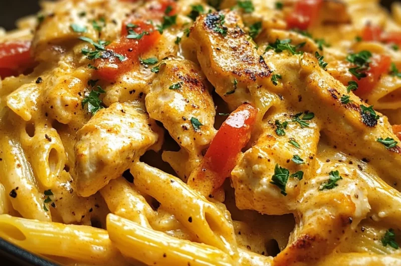 One Pot Creamy Cajun Chicken Penne