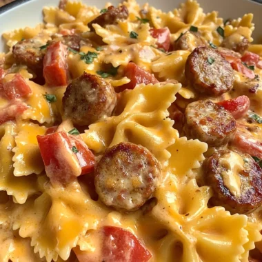 One Pot Creamy Cajun Sausage Pasta