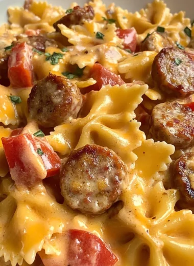 One Pot Creamy Cajun Sausage Pasta