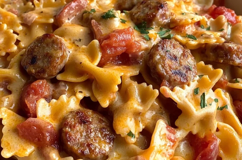 One Pot Creamy Cajun Sausage Pasta